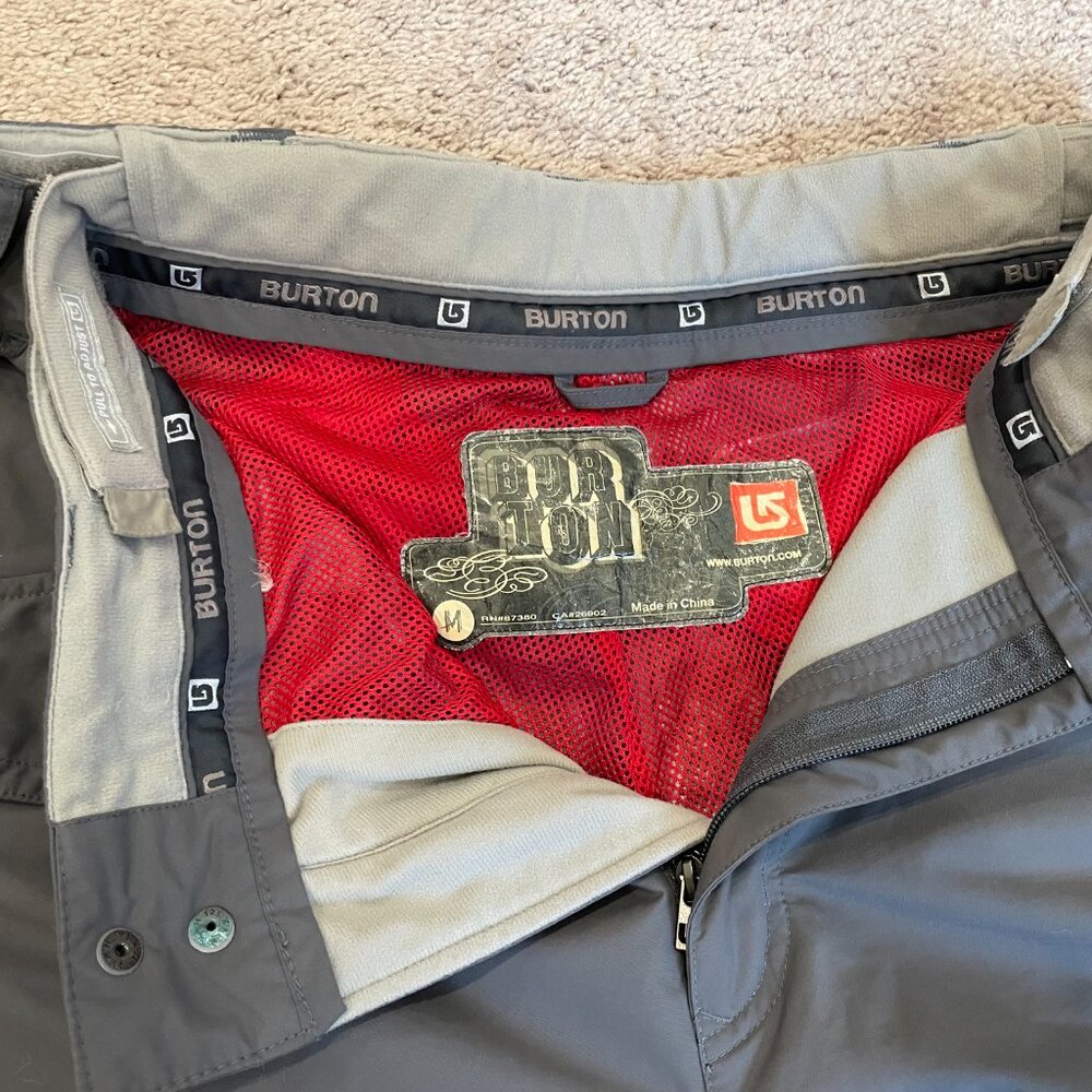 Burton Dry Ride Snowboarding Pants Men's Medium- Gray - Picture 3 of 7